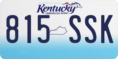KY license plate 815SSK