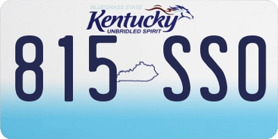 KY license plate 815SSO