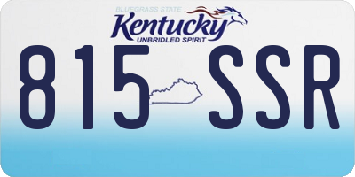 KY license plate 815SSR