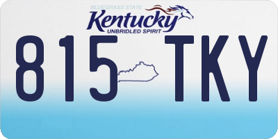 KY license plate 815TKY