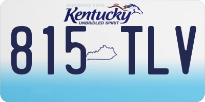 KY license plate 815TLV