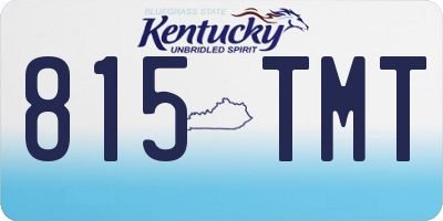 KY license plate 815TMT