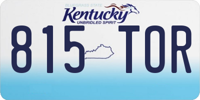 KY license plate 815TOR