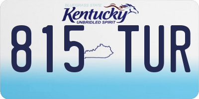 KY license plate 815TUR