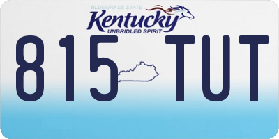KY license plate 815TUT