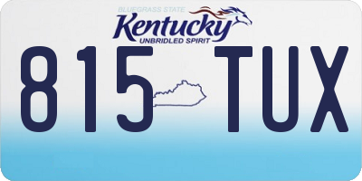 KY license plate 815TUX