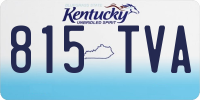 KY license plate 815TVA