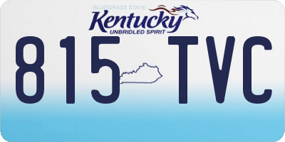 KY license plate 815TVC