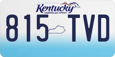 KY license plate 815TVD