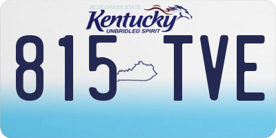 KY license plate 815TVE