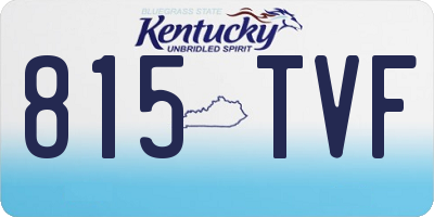 KY license plate 815TVF