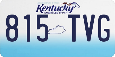 KY license plate 815TVG