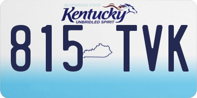 KY license plate 815TVK