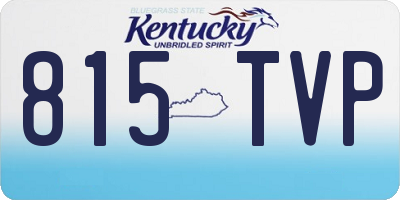 KY license plate 815TVP