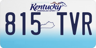 KY license plate 815TVR