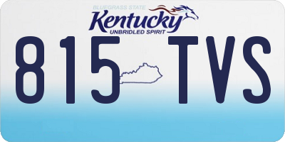 KY license plate 815TVS