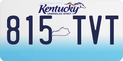 KY license plate 815TVT
