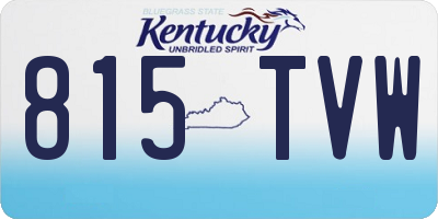 KY license plate 815TVW