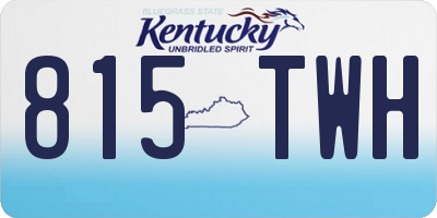 KY license plate 815TWH