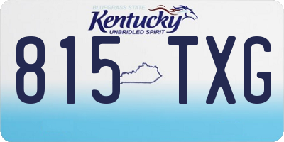 KY license plate 815TXG