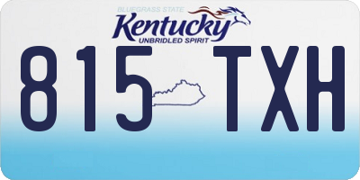 KY license plate 815TXH