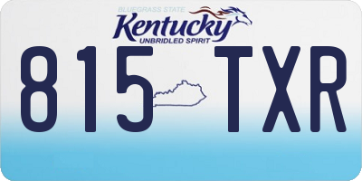 KY license plate 815TXR