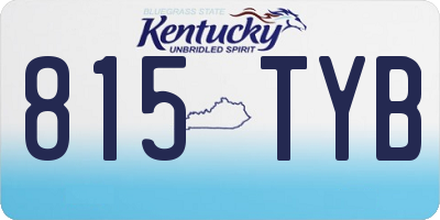 KY license plate 815TYB