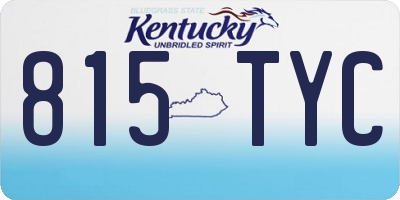 KY license plate 815TYC