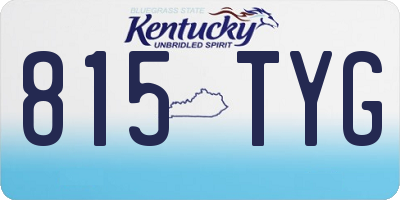 KY license plate 815TYG