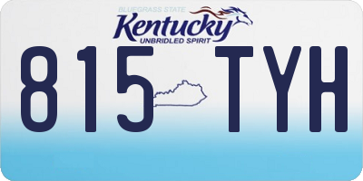 KY license plate 815TYH