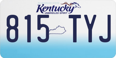 KY license plate 815TYJ