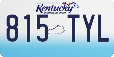 KY license plate 815TYL