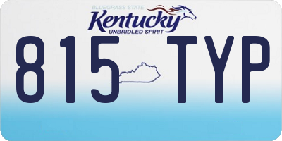 KY license plate 815TYP