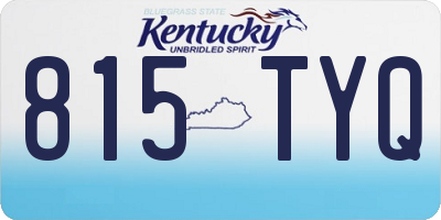 KY license plate 815TYQ