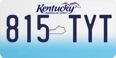KY license plate 815TYT