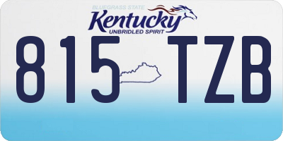KY license plate 815TZB