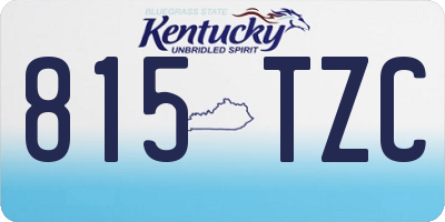 KY license plate 815TZC