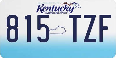KY license plate 815TZF