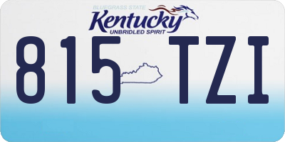 KY license plate 815TZI