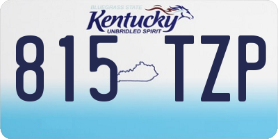 KY license plate 815TZP