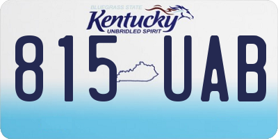 KY license plate 815UAB