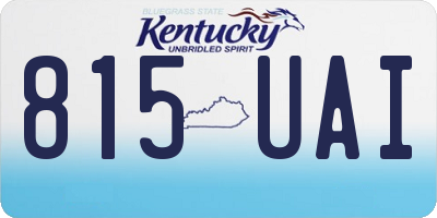 KY license plate 815UAI