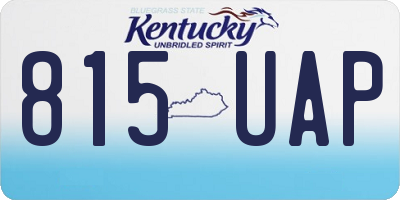 KY license plate 815UAP
