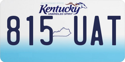 KY license plate 815UAT