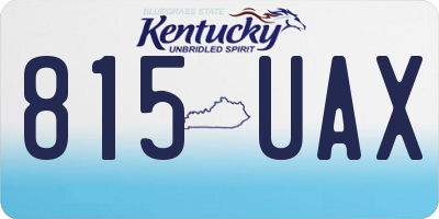 KY license plate 815UAX