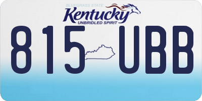 KY license plate 815UBB