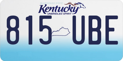 KY license plate 815UBE