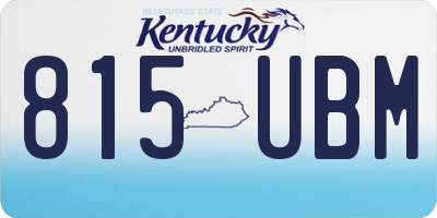 KY license plate 815UBM
