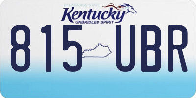KY license plate 815UBR