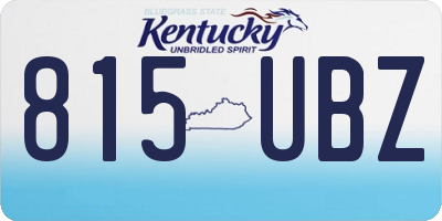 KY license plate 815UBZ